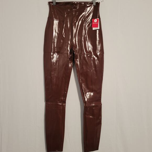 SPANX faux patent leather ruby Leggings - Picture 2 of 7